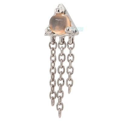 threadless: "Veronika" End with Chains in Gold with Opal Cabochon