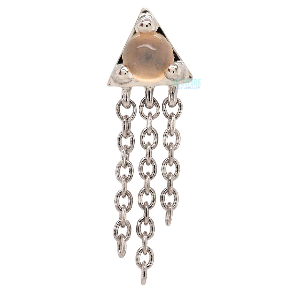 threadless: "Veronika" End with Chains in Gold with Opal Cabochon