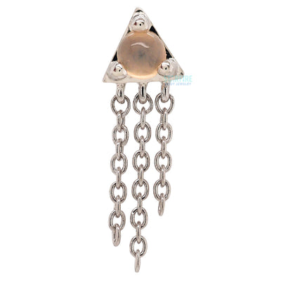 threadless: "Veronika" End with Chains in Gold with Opal Cabochon