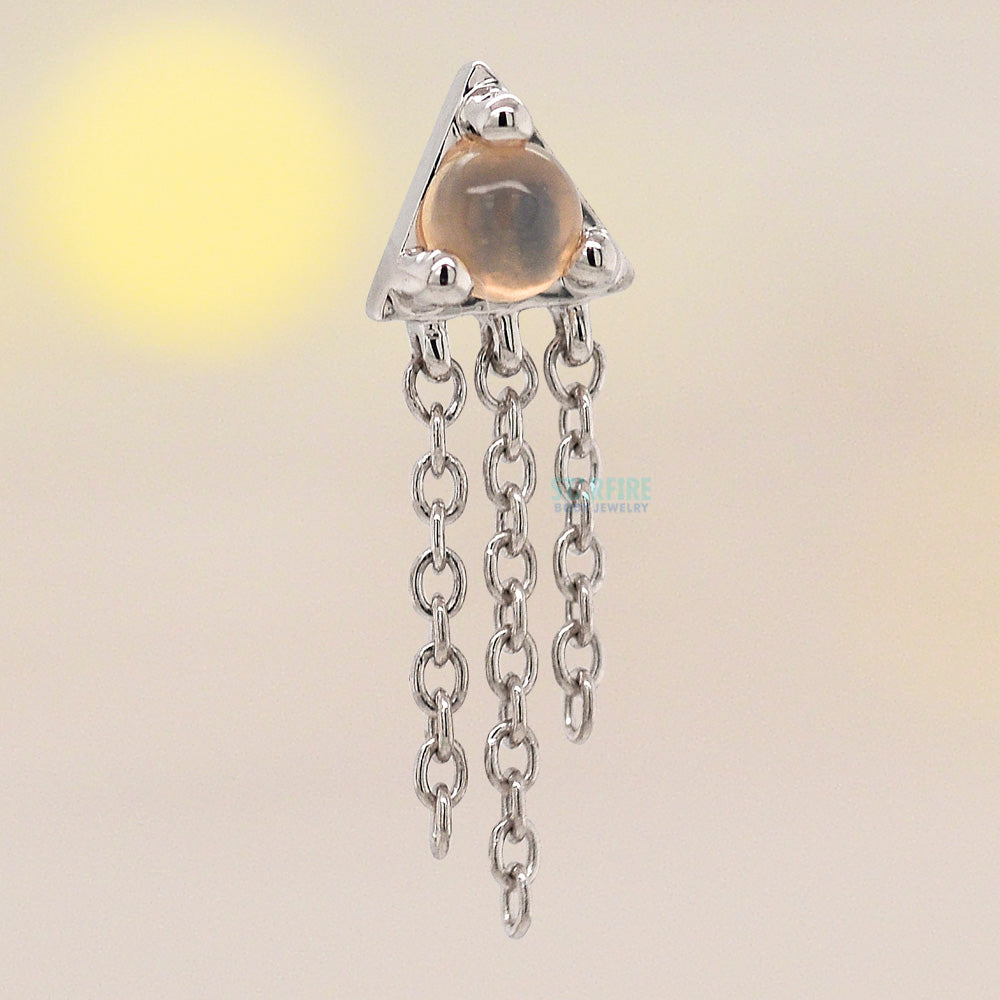 threadless: "Veronika" End with Chains in Gold with Opal Cabochon