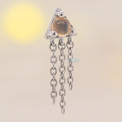 threadless: "Veronika" End with Chains in Gold with Opal Cabochon