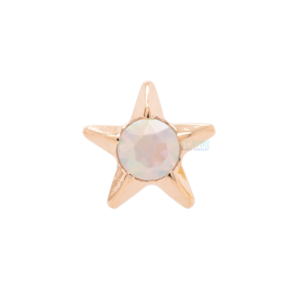 Gem Star Nostril Screw in Gold with 2mm Brilliant-Cut Gem