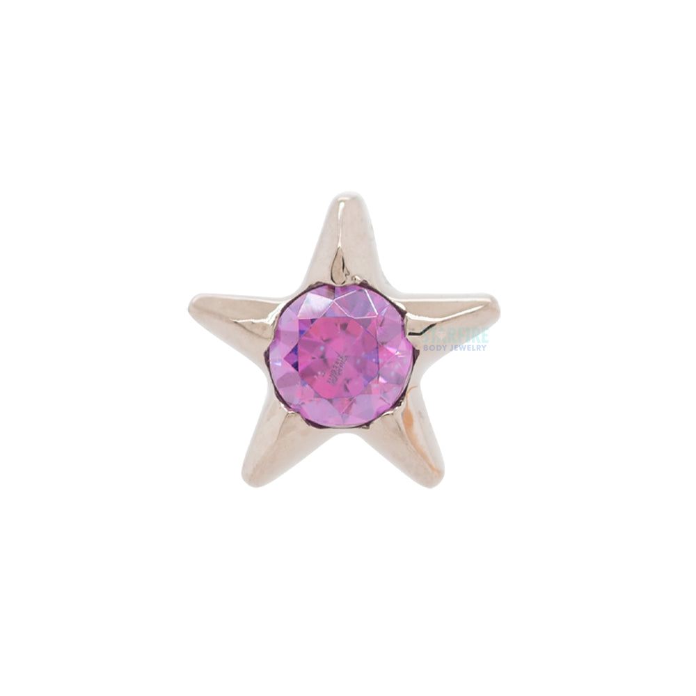 Gem Star Nostril Screw in Gold with 2mm Brilliant-Cut Gem