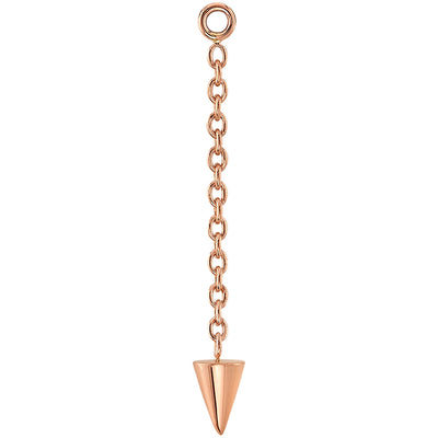 Cone Spike Chain Charm in Gold