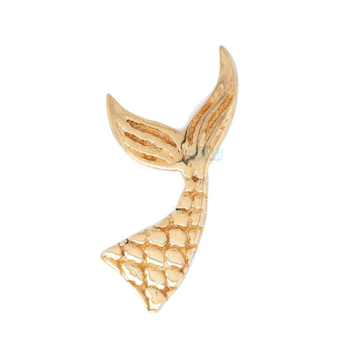 Mermaid Tail Threaded End in Gold