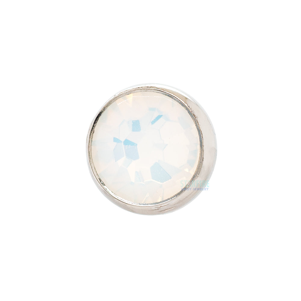 threadless: Crystal Flat Backed Faceted Gem End