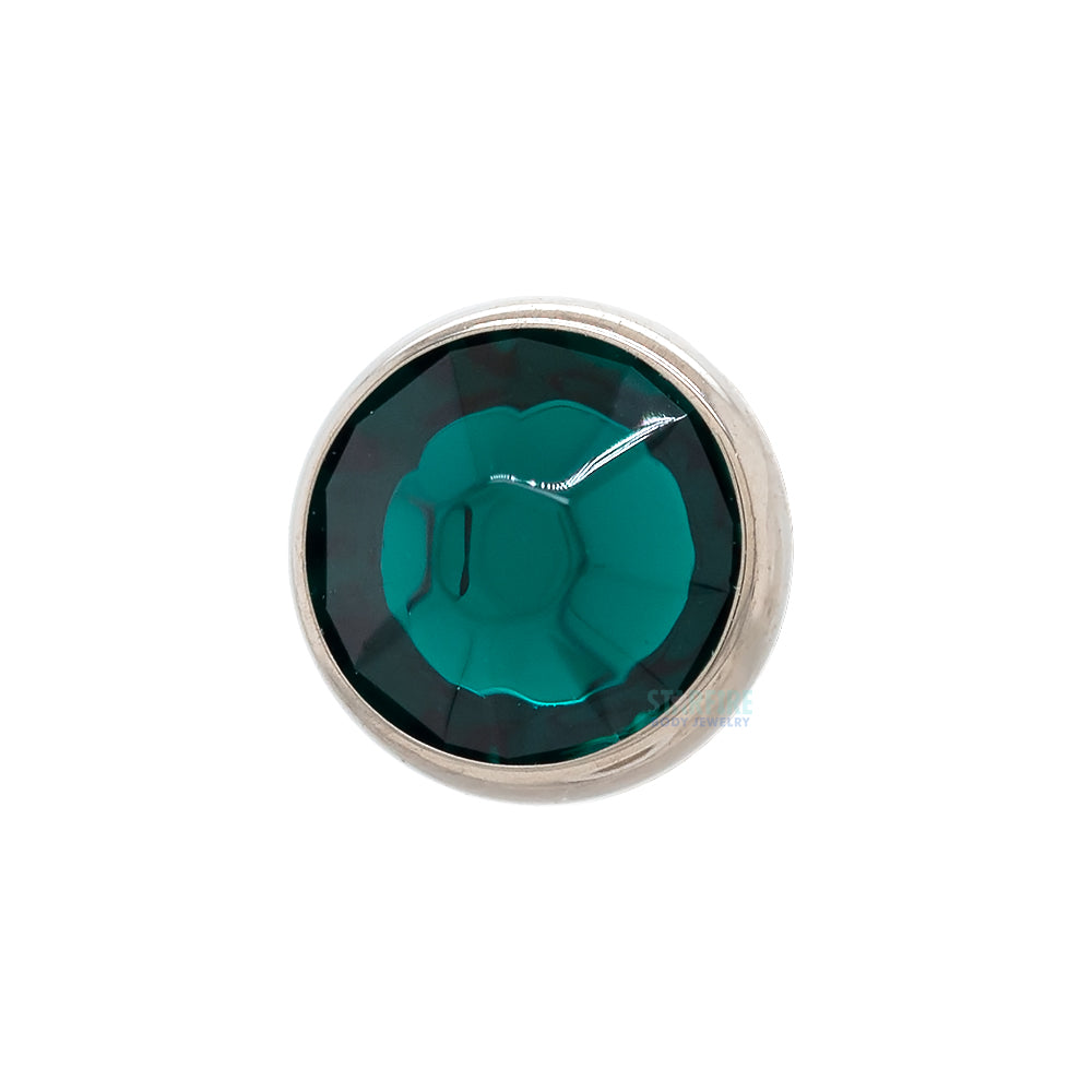 threadless: Crystal Flat Backed Faceted Gem End