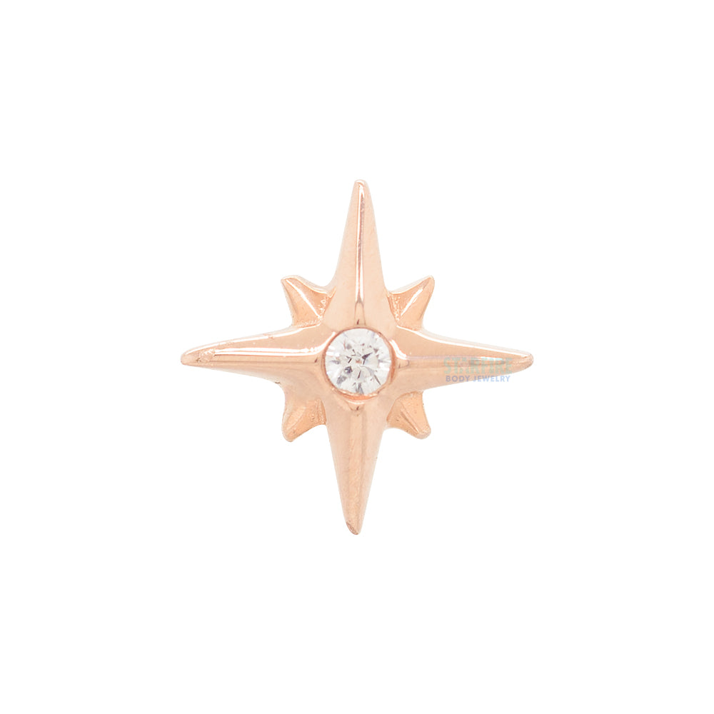 threadless: "Stella" End in Gold with CZ