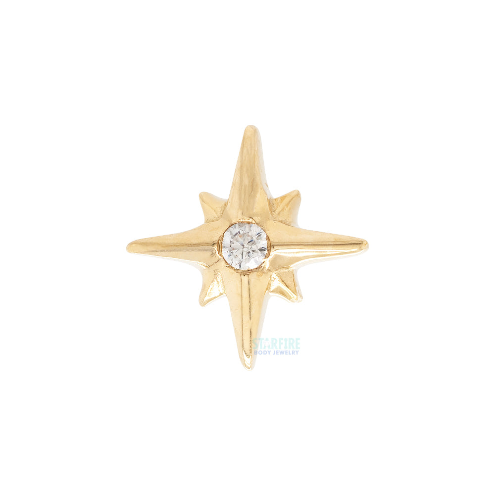 threadless: "Stella" End in Gold with CZ