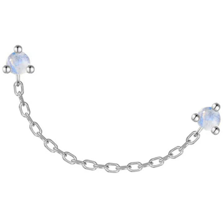threadless: "Gemini" Chain Dual Pin End in Gold with Moonstones