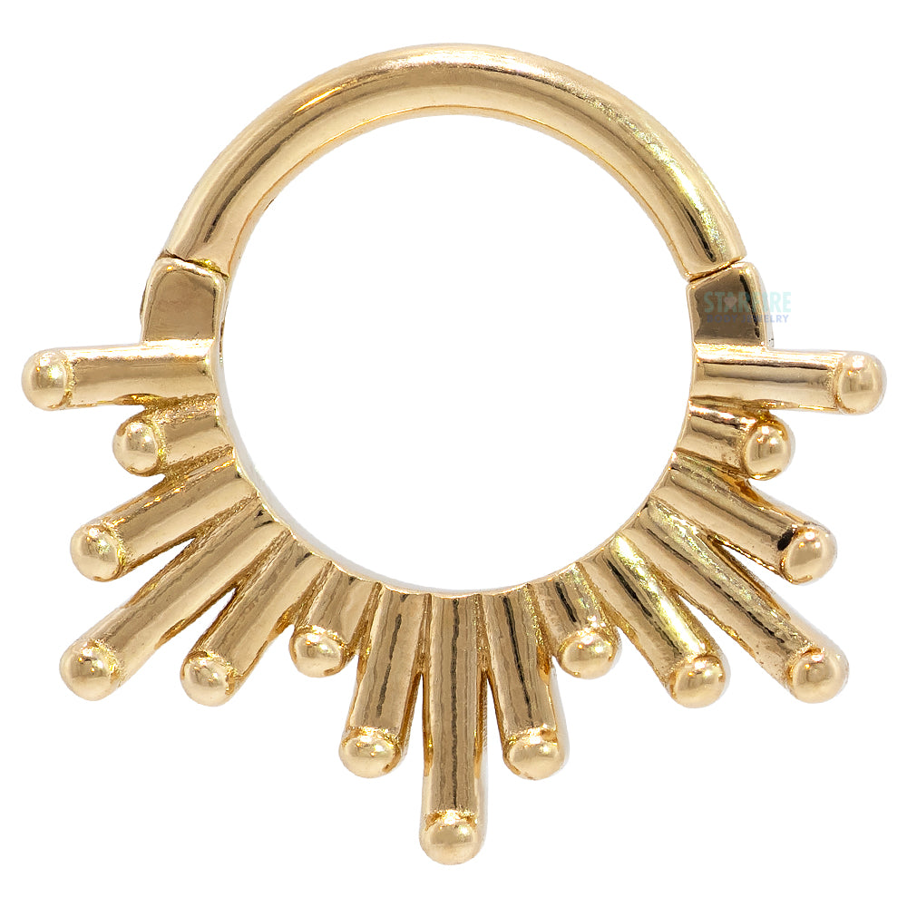 "Ray of Light" Hinge Ring in Gold & Platinum