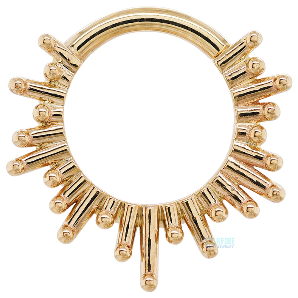 "Ray of Light" Hinge Ring in Gold & Platinum