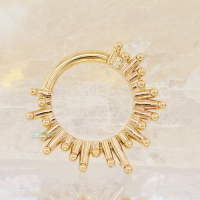 "Ray of Light" Hinge Ring in Gold