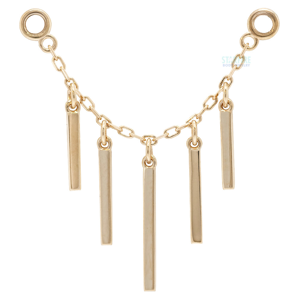 Chain with Dripping Gold Bars