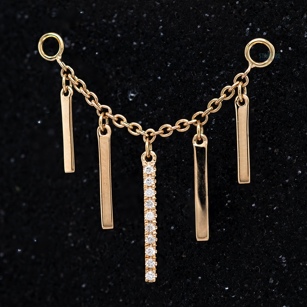 Chain with Dripping Gold Bars