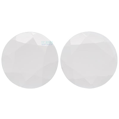 Faceted Glass Plugs - Clear