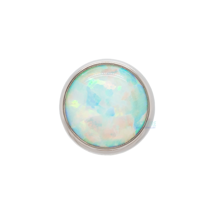 Bezel-Set Opal Cabochon Threaded End
