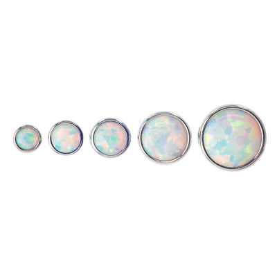 3mm Bezel-Set Opal Cabochon Threaded End