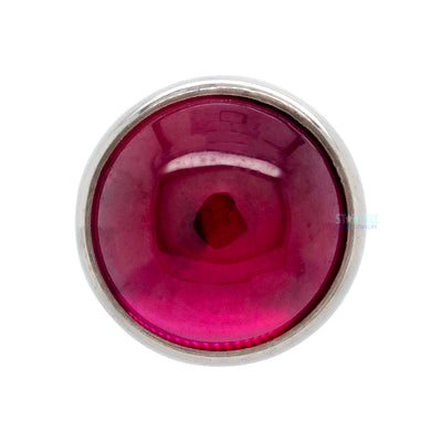 Bezel-Set Natural Stone Cabochon Threaded End