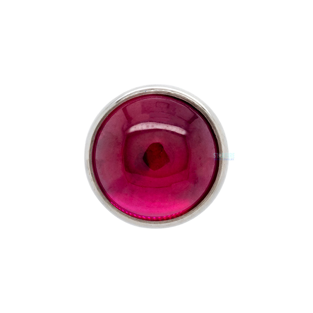 Bezel-Set Natural Stone Cabochon Threaded End