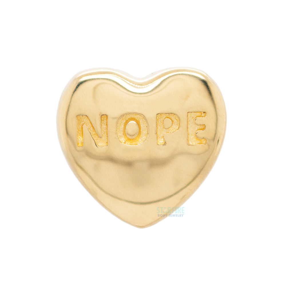 Valentine Conversation Hearts Threaded End in Gold