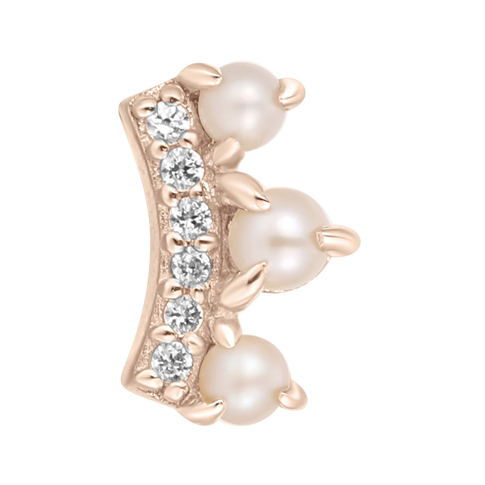 threadless: "The Vow" End in Gold with Pearl & CZ's