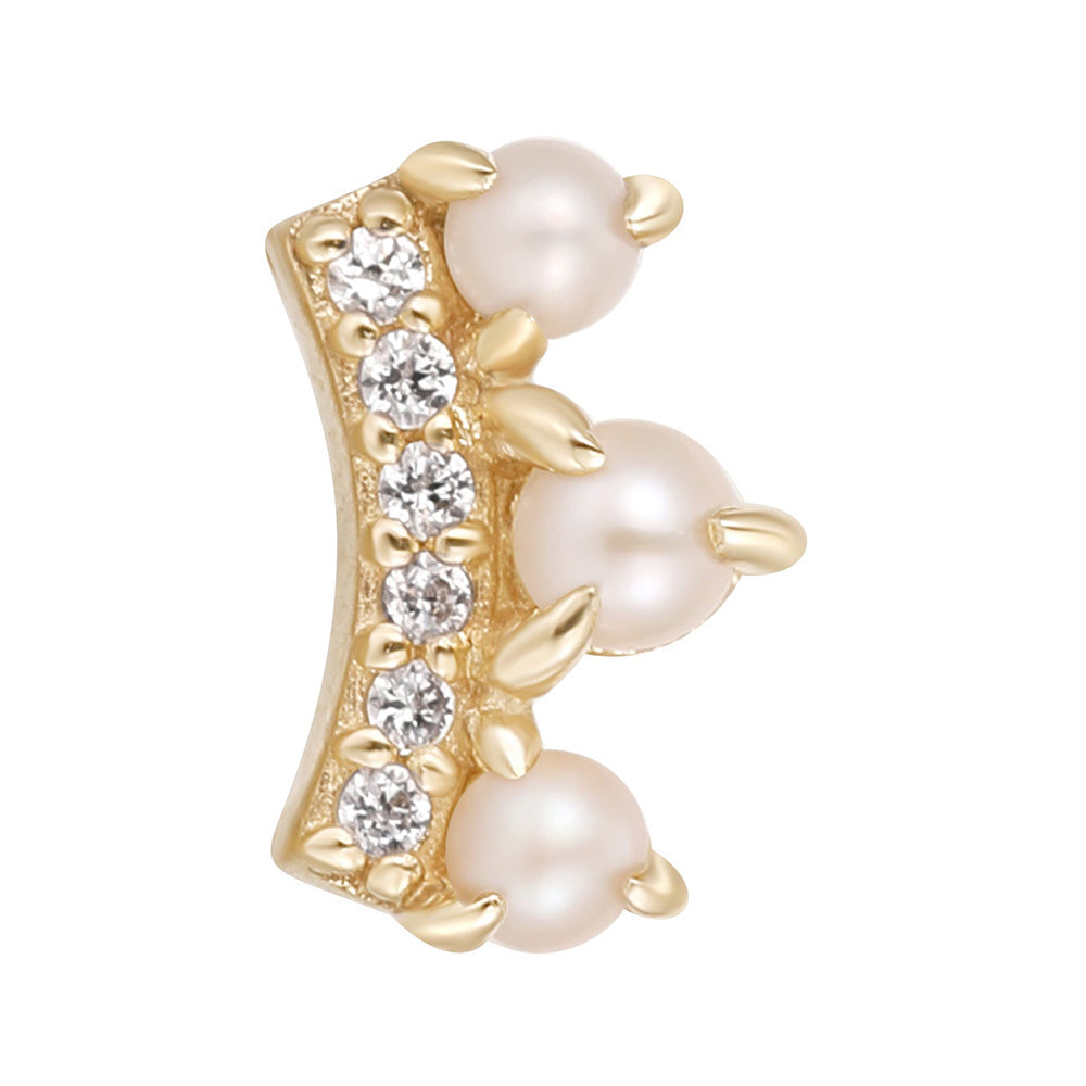 threadless: "The Vow" End in Gold with Pearl & CZ's