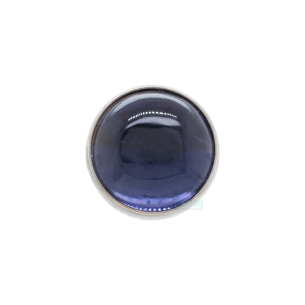 threadless: 4mm Bezel-Set Stone Cabochon End