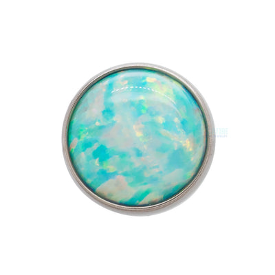 threadless: 5mm Bezel-Set Opal Cabochon End