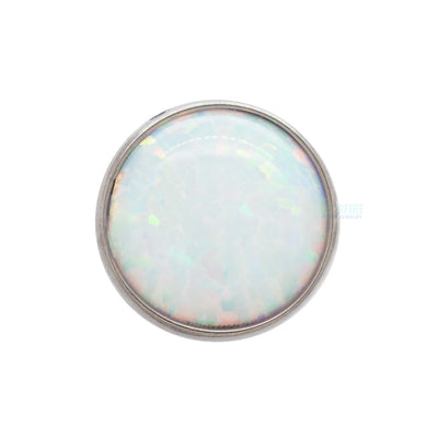 threadless: 5mm Bezel-Set Opal Cabochon End