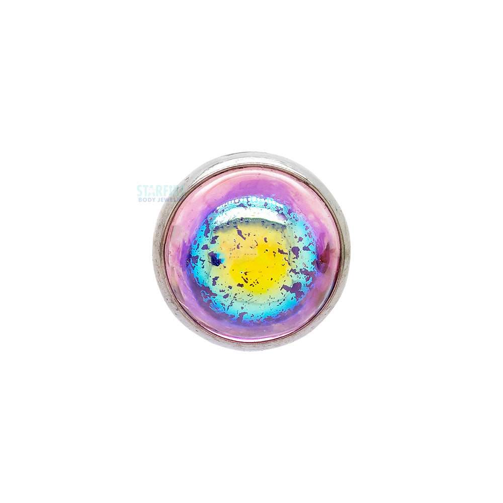 threadless: Bezel-Set Glass Cabochon End - 'Northern Lights Collection'