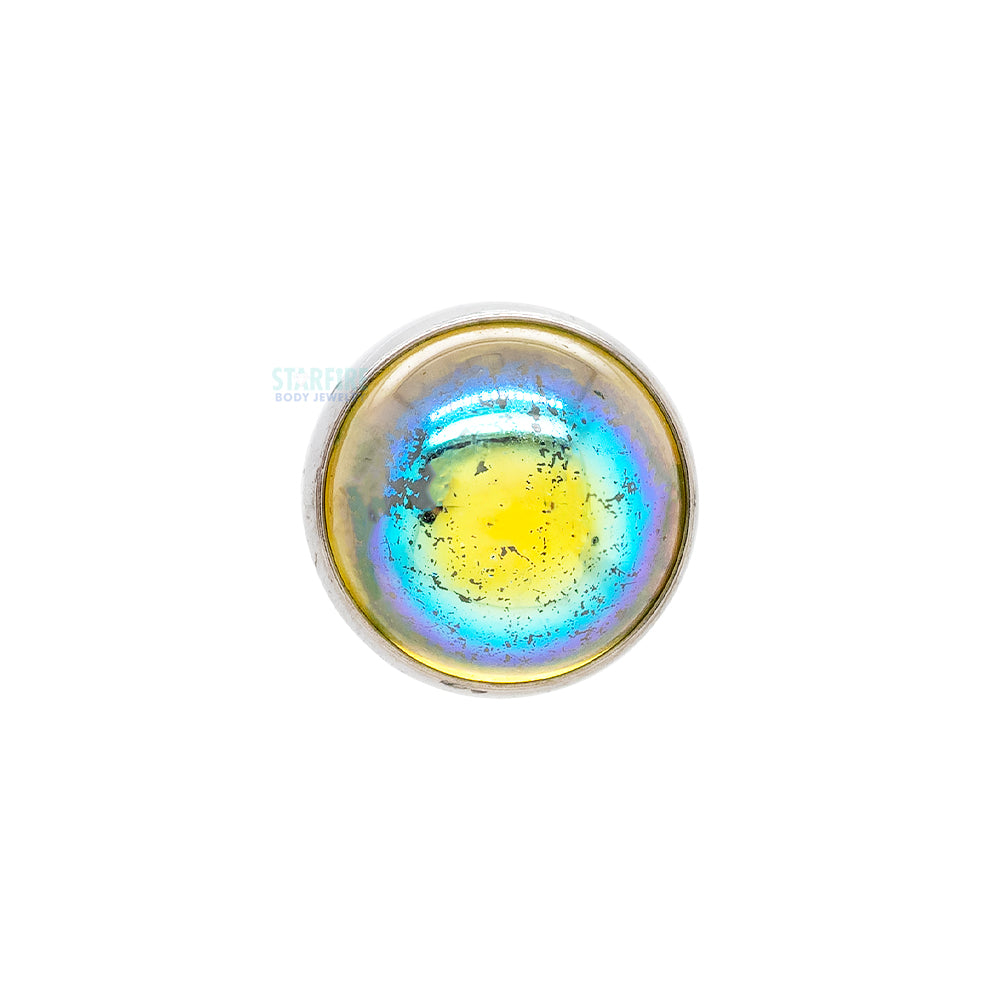 threadless: Bezel-Set Glass Cabochon End - 'Northern Lights Collection'