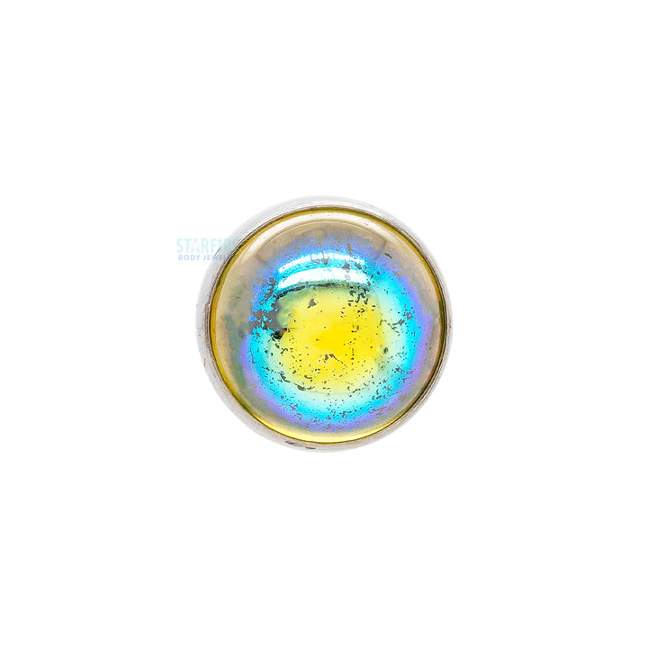 threadless: Bezel-Set Glass Cabochon End - 'Northern Lights Collection'