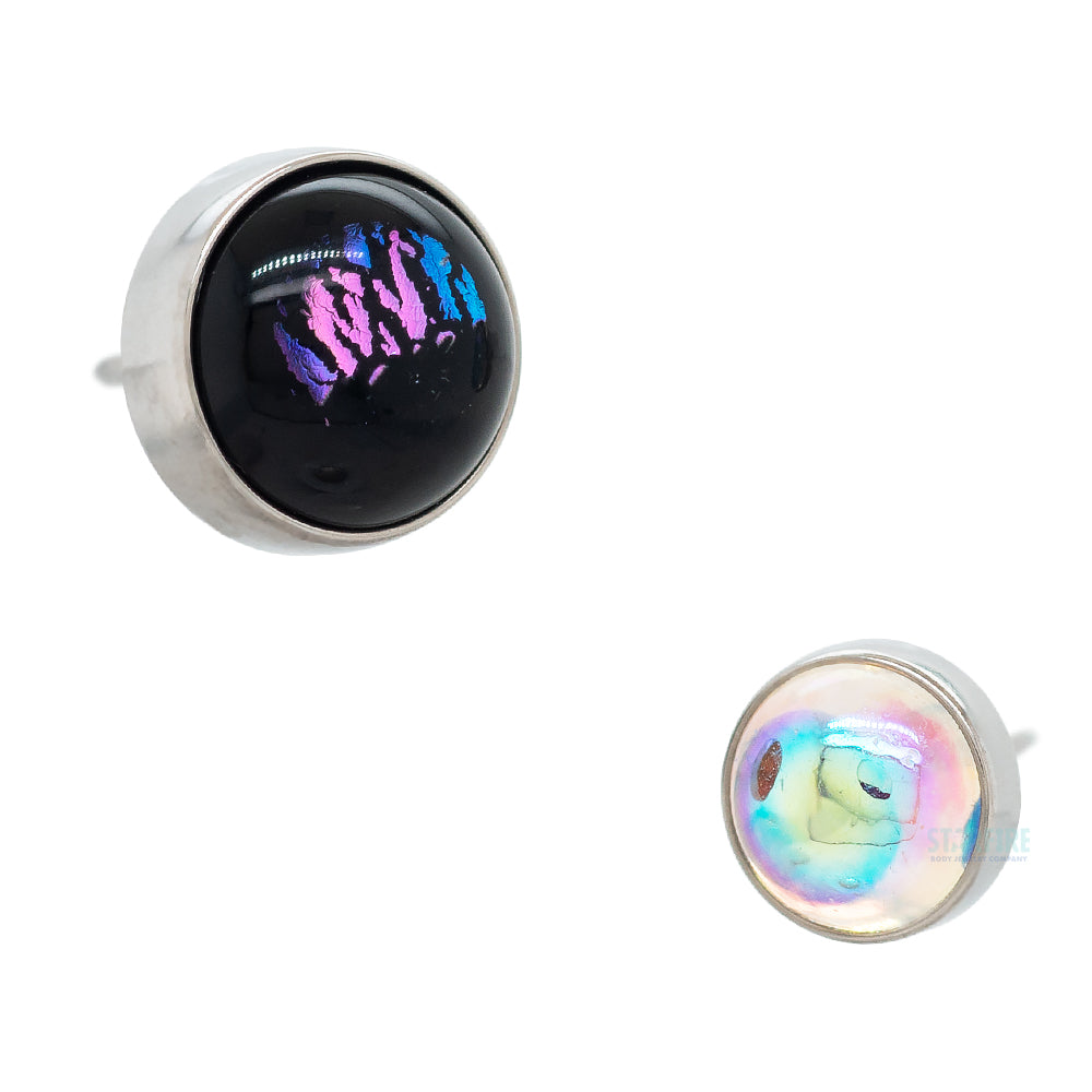 threadless: Bezel-Set Glass Cabochon End