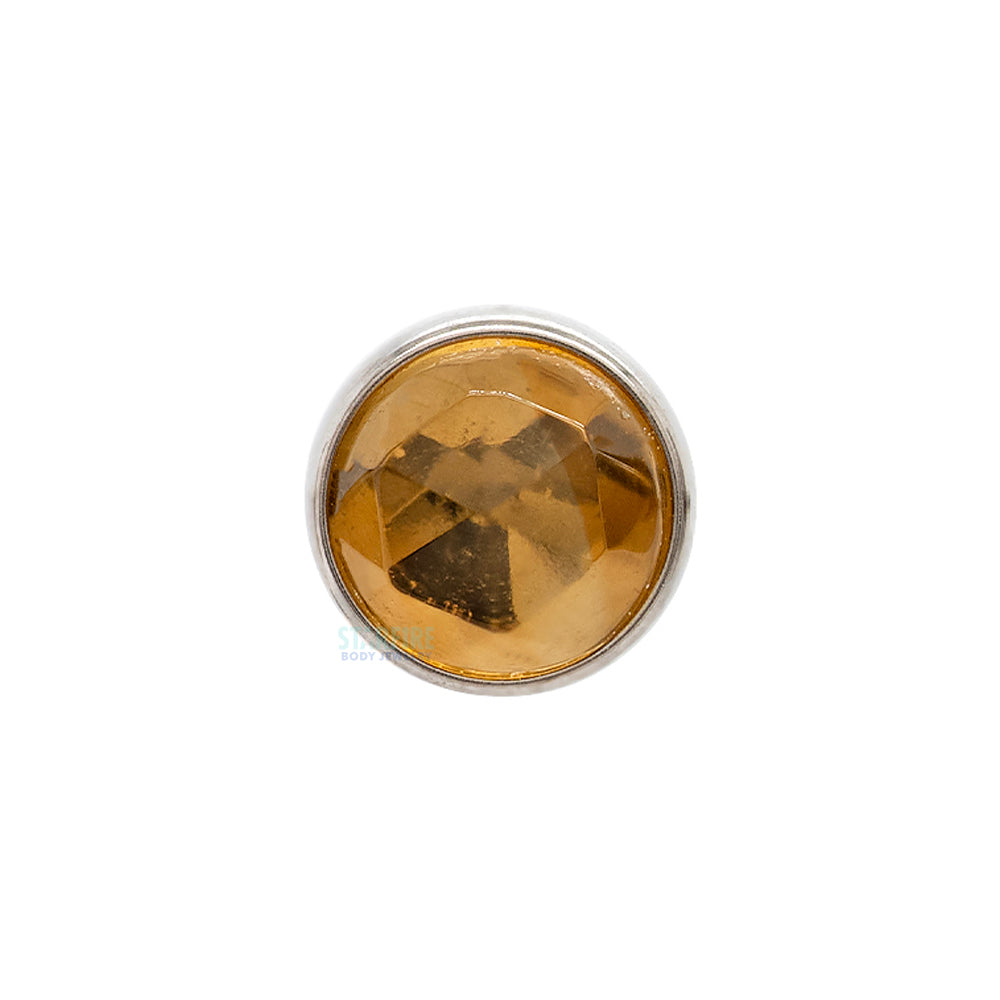 threadless: Bezel-Set Rose Cut Stone Cabochon End