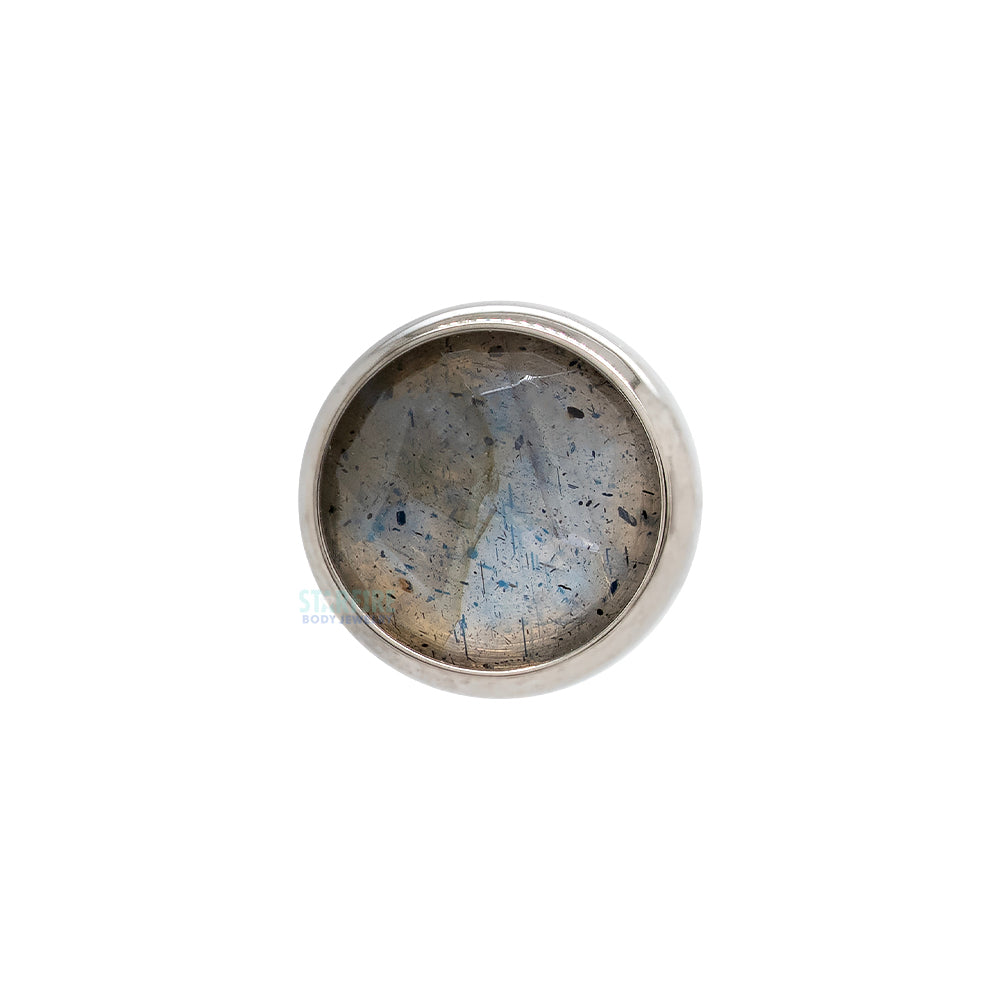 threadless: Bezel-Set Rose Cut Stone Cabochon End