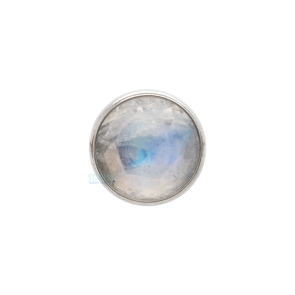 threadless: Bezel-Set Rose Cut Stone Cabochon End