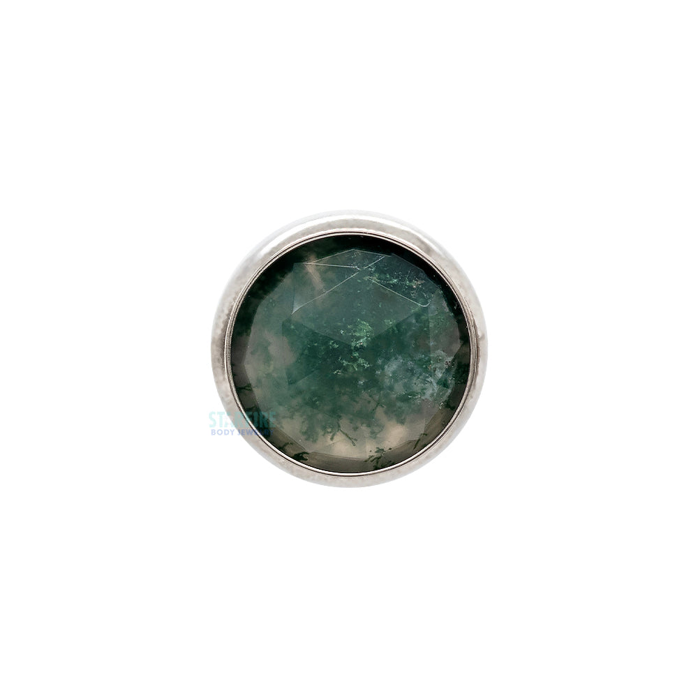 threadless: Bezel-Set Rose Cut Stone Cabochon End