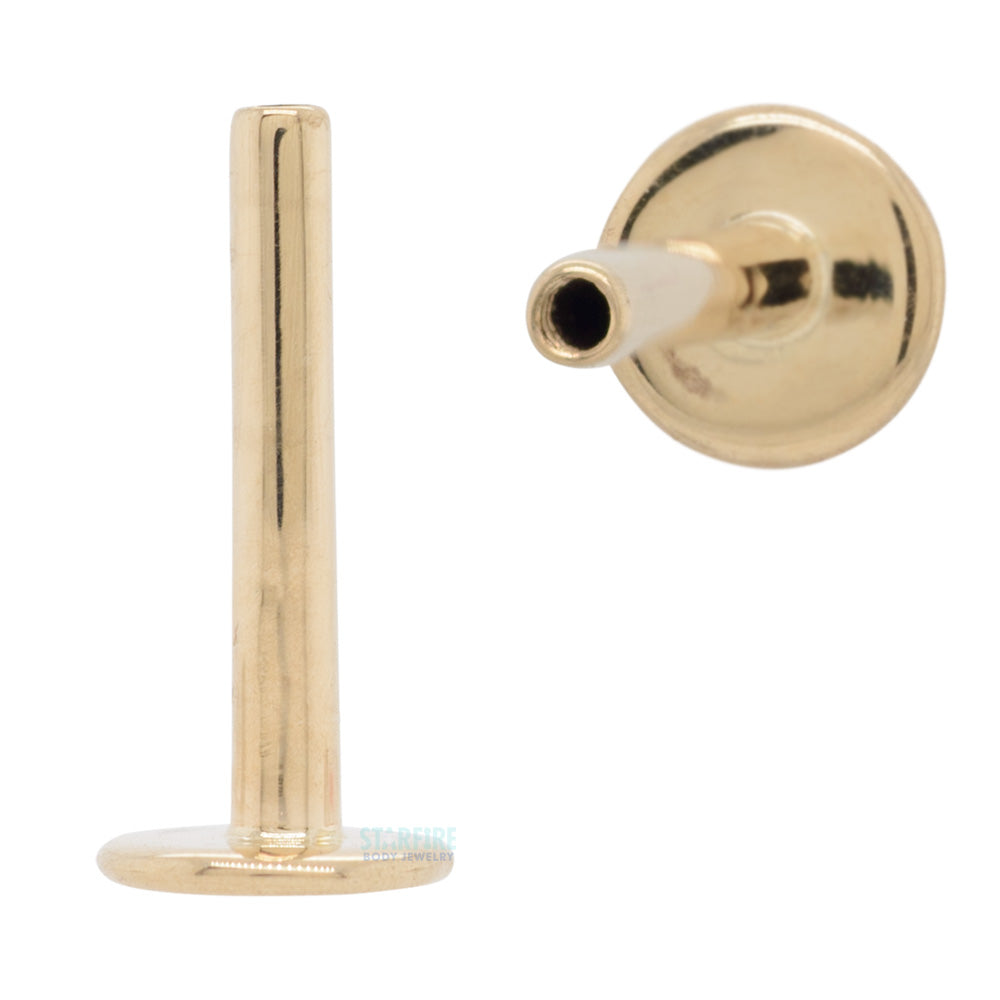 Kiwi Diamond 14K, 18K or Platinum Threaded Labret Post / Flatback with ...