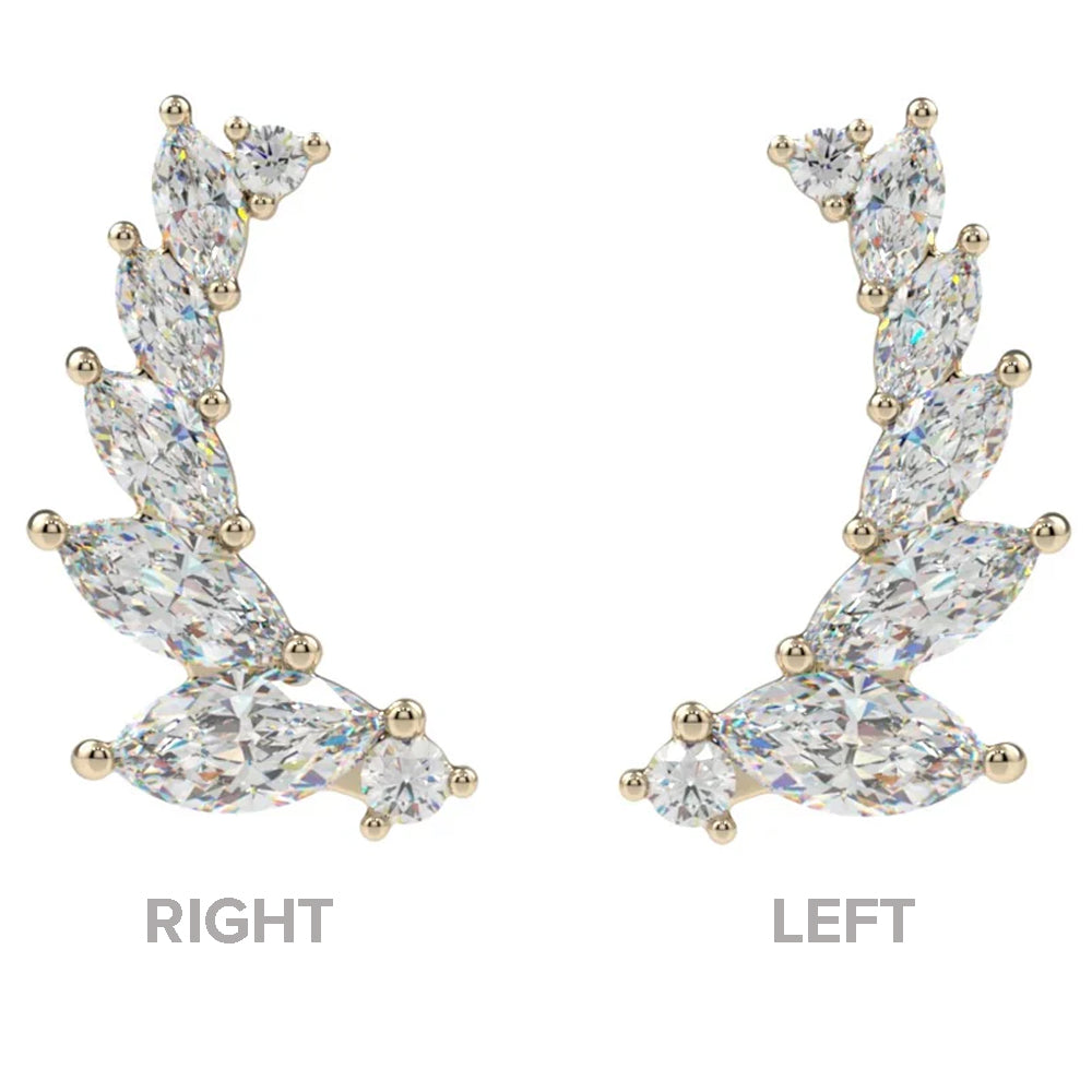 "Sabine" Standard Threaded End in Gold & Platinum with CZ