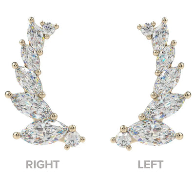 "Sabine" Standard Threaded End in Gold & Platinum with CZ
