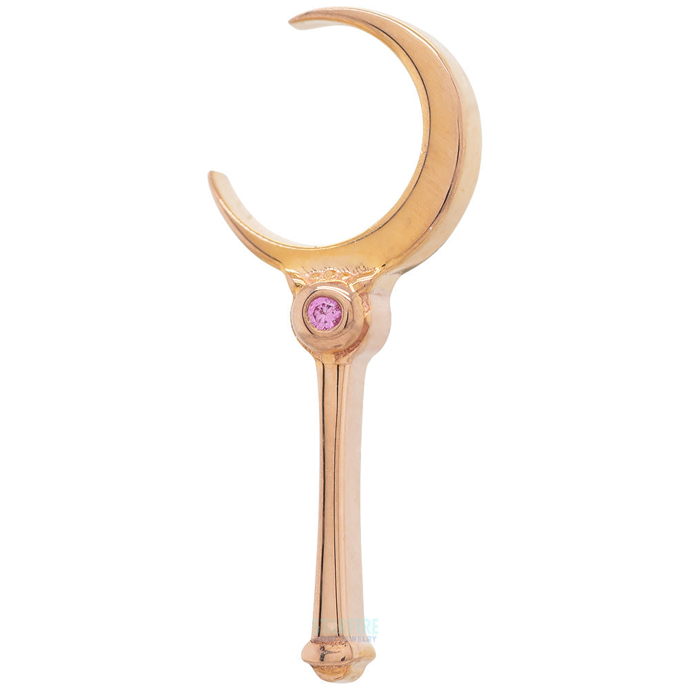 "Hey Sailor!" Threaded End in Gold with Light Pink Sapphire