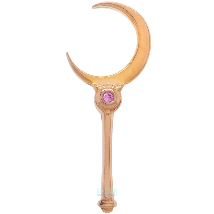 "Hey Sailor!" Threaded End in Gold with Light Pink Sapphire