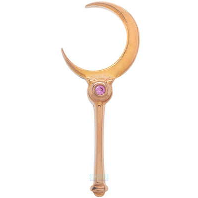 "Hey Sailor!" Threaded End in Gold with Light Pink Sapphire