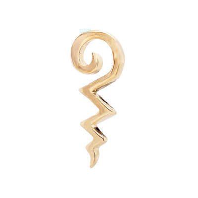 Unalome Threaded End in Gold