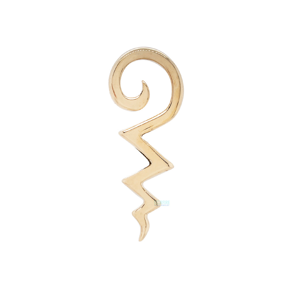 Unalome Threaded End in Gold