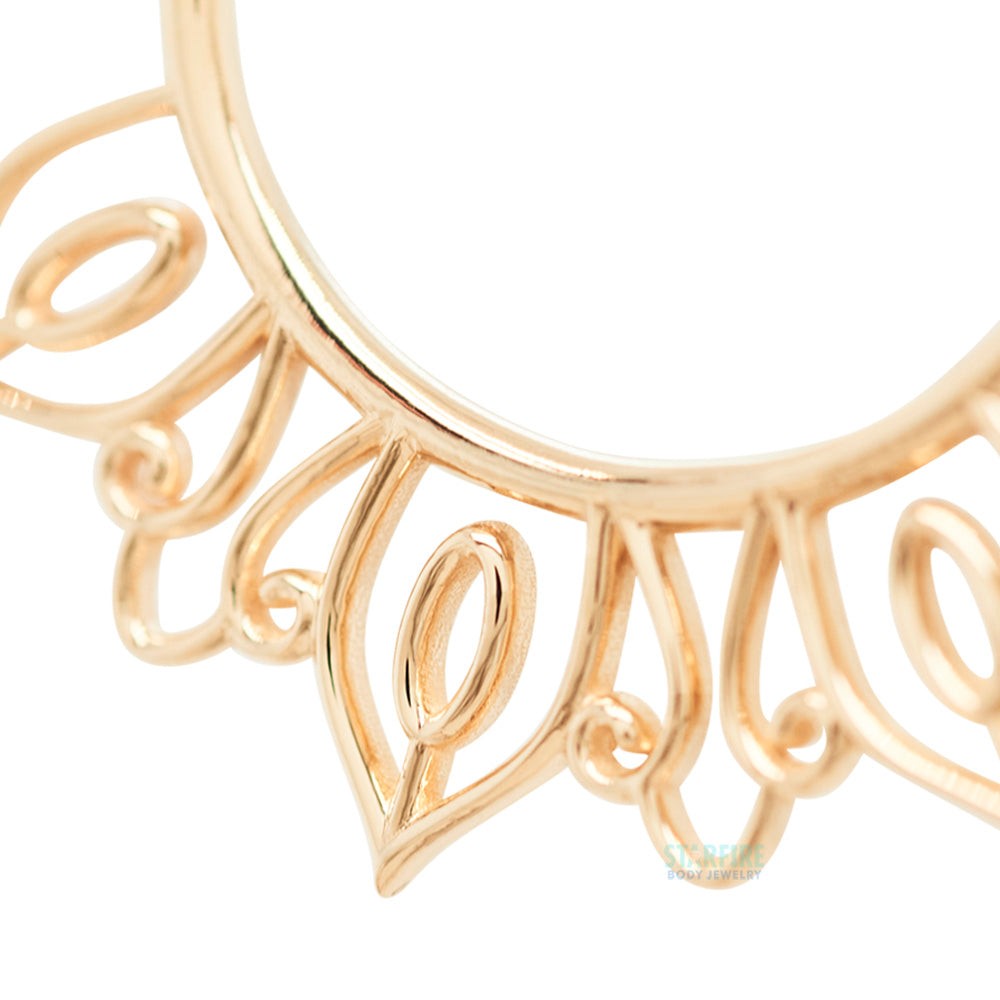 "Azalea" Stirrup Charm in Gold