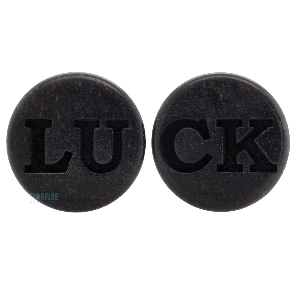 "Luck" Wood Inlay Plugs