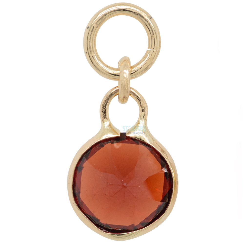 "Brilliant" Charm in Gold with Gemstones