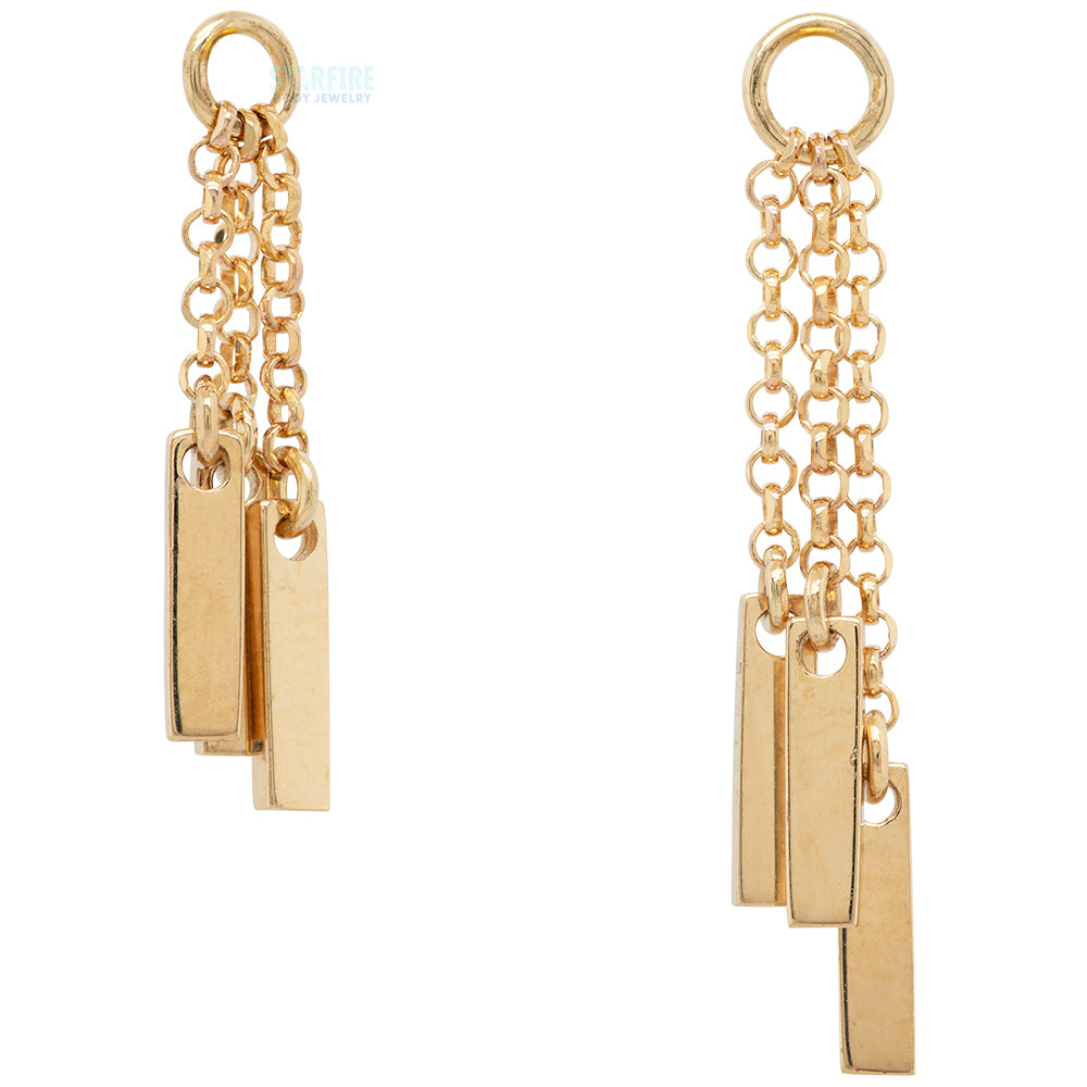 "Tres" Chain Charm in Gold
